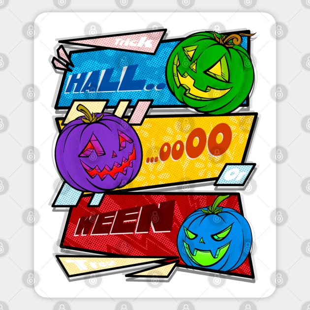 HALLOWEEN CONVERSATION Sticker by Krakatoa Art